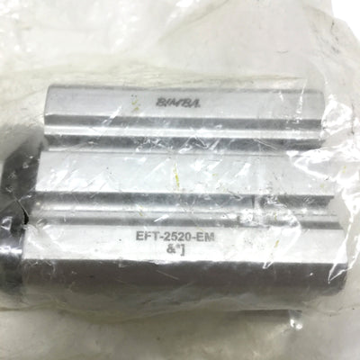 New Bimba EFT-2520-EM EF2 Guided Cylinder, Ø25mm Bore, 20mm Stroke, 10-32 Ports