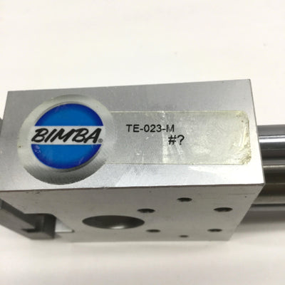 Used Bimba TE-023-M Composite Bearing Thruster Linear Actuator Ø9/16" Bore, 3" Stroke