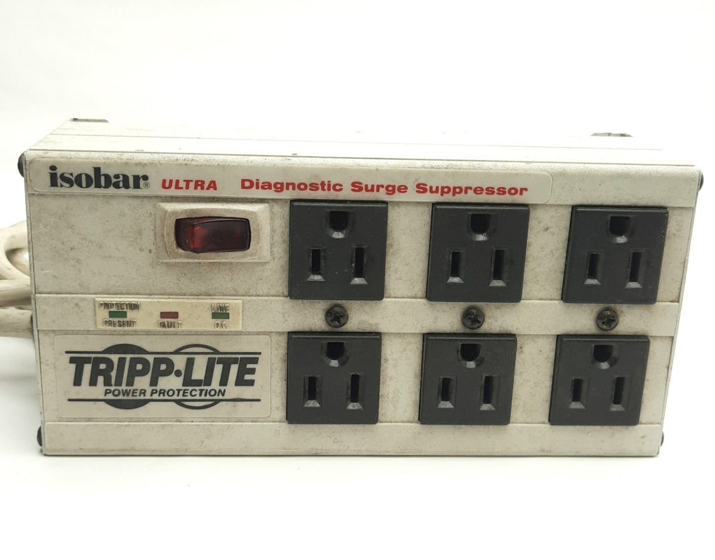 Used Tripp Lite ISOBAR6ULTRA Diagnostic Surge Suppressor, 120V AC 12A, 6 Outlets