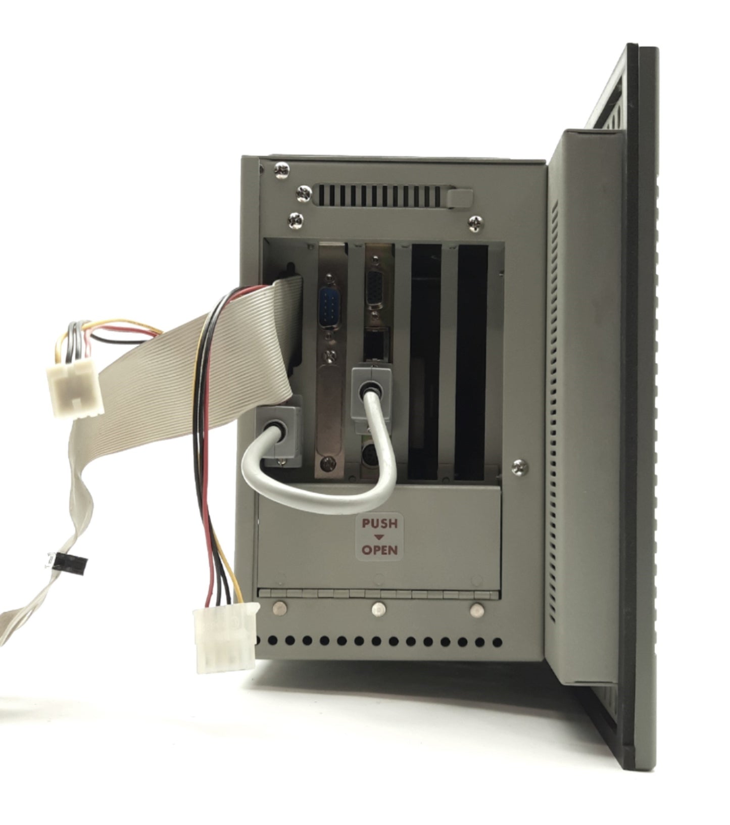 Used Advantech AWS-8100T-T Touch Panel PC 10.4" Intel MMX 266MHz 120-240VAC *No HDD*