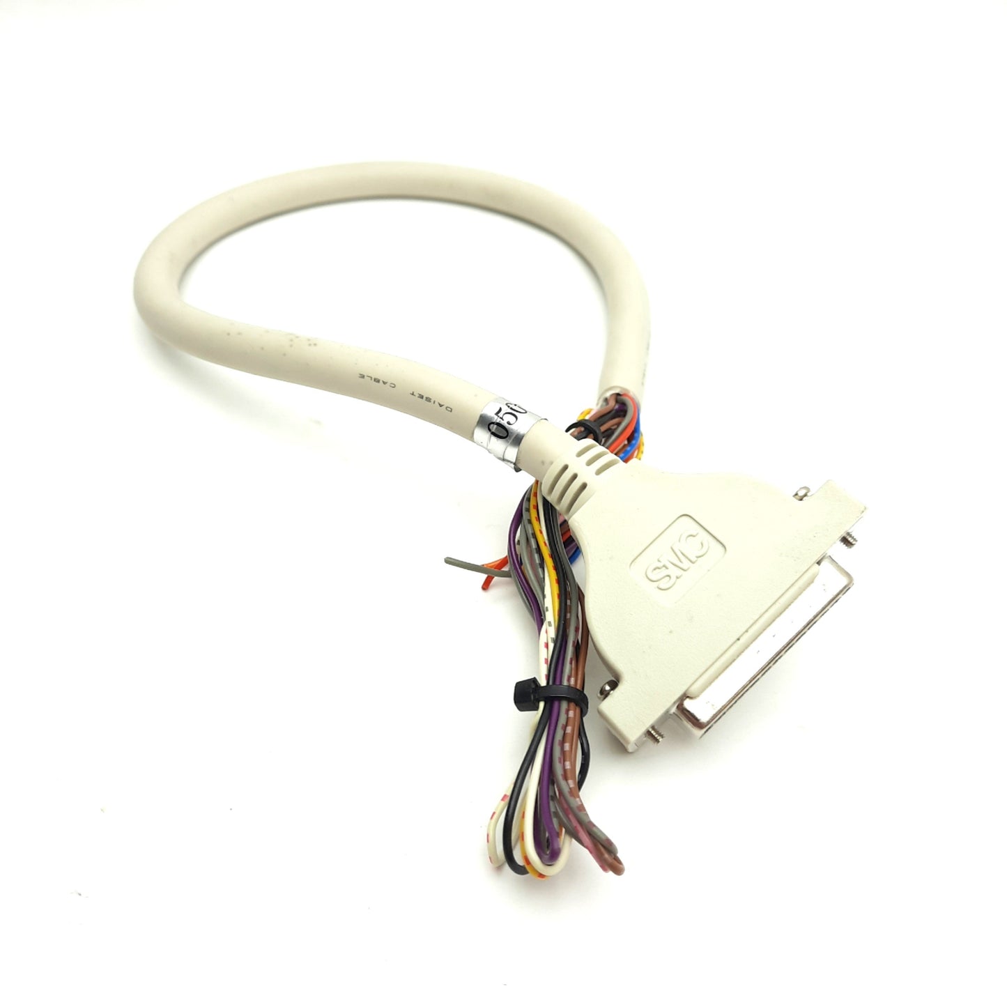 Used SMC AXT100-DS25 D-Sub Connector Cable Assembly DB25F to Flying Leads 0.4m