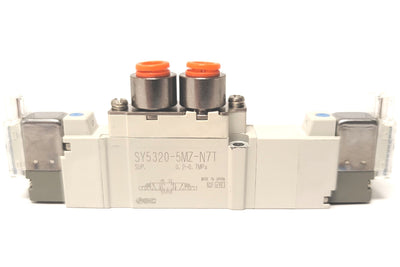 New SMC SY5320-5MZ-N7T 5-Port Double Solenoid Valve 3-Position, 24VDC, 1/4"