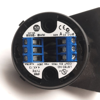 Used Allen Bradley 855E-BVM Right Angle Stack Light Base, 250V Max, 50mm