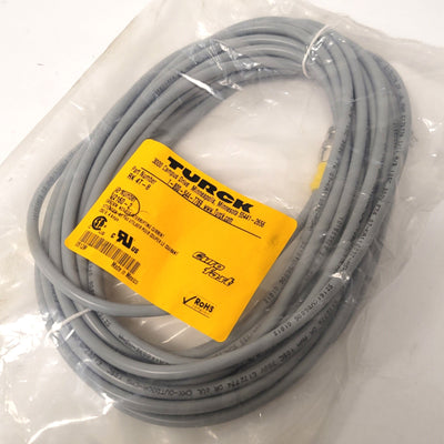 New Turck RK 4T-8 Actuator And Sensor Cordset, Female M12, 3-Conductor, 8 Meters