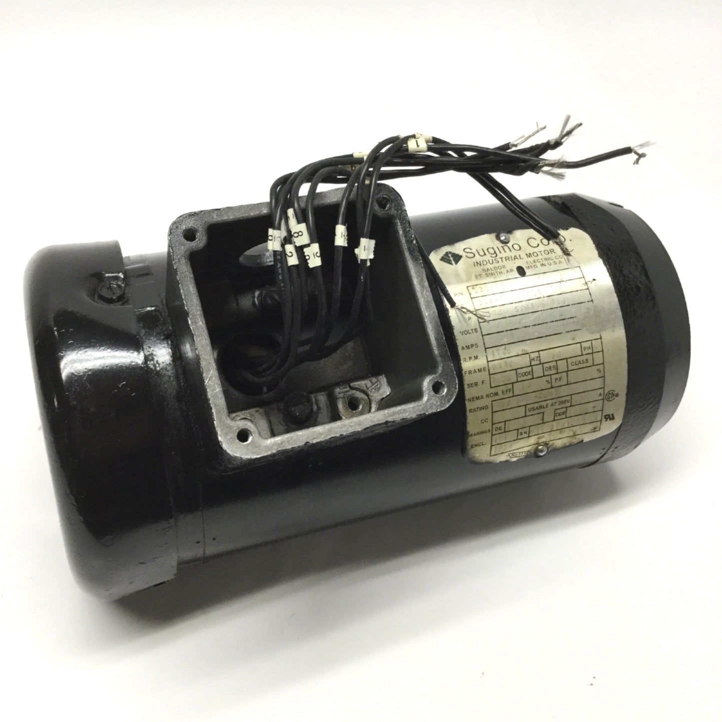 Used Sugino Baldor S25005 Electric Drill Motor 3-Phase 240/480VAC 60Hz 1725RPM 0.37kW