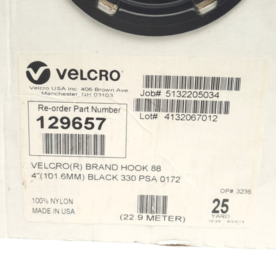 New – Open box Velcro 129657 Adhesive Backed Monofilament Fastener, Hook 88, 4" x 65Ft
