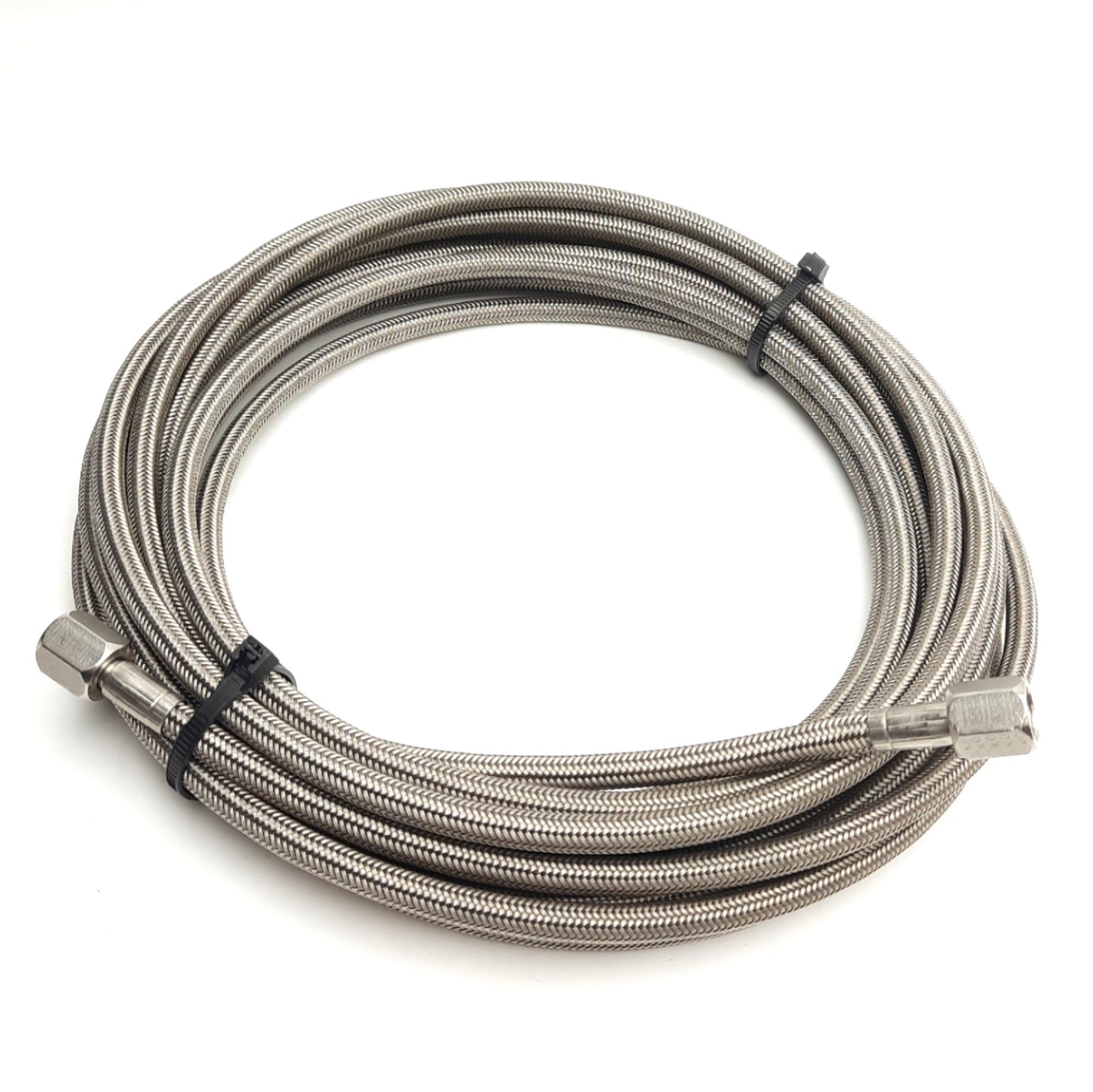 Used JIC Hydraulic Braided Hose Female JIC-4 Connection, 5/16" OD x 24Ft Length