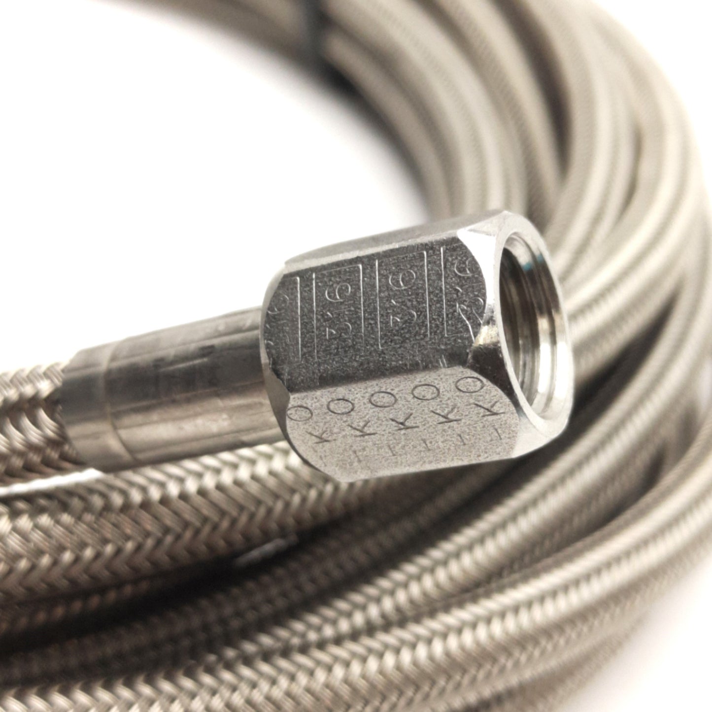 Used JIC Hydraulic Braided Hose Female JIC-4 Connection, 5/16" OD x 24Ft Length