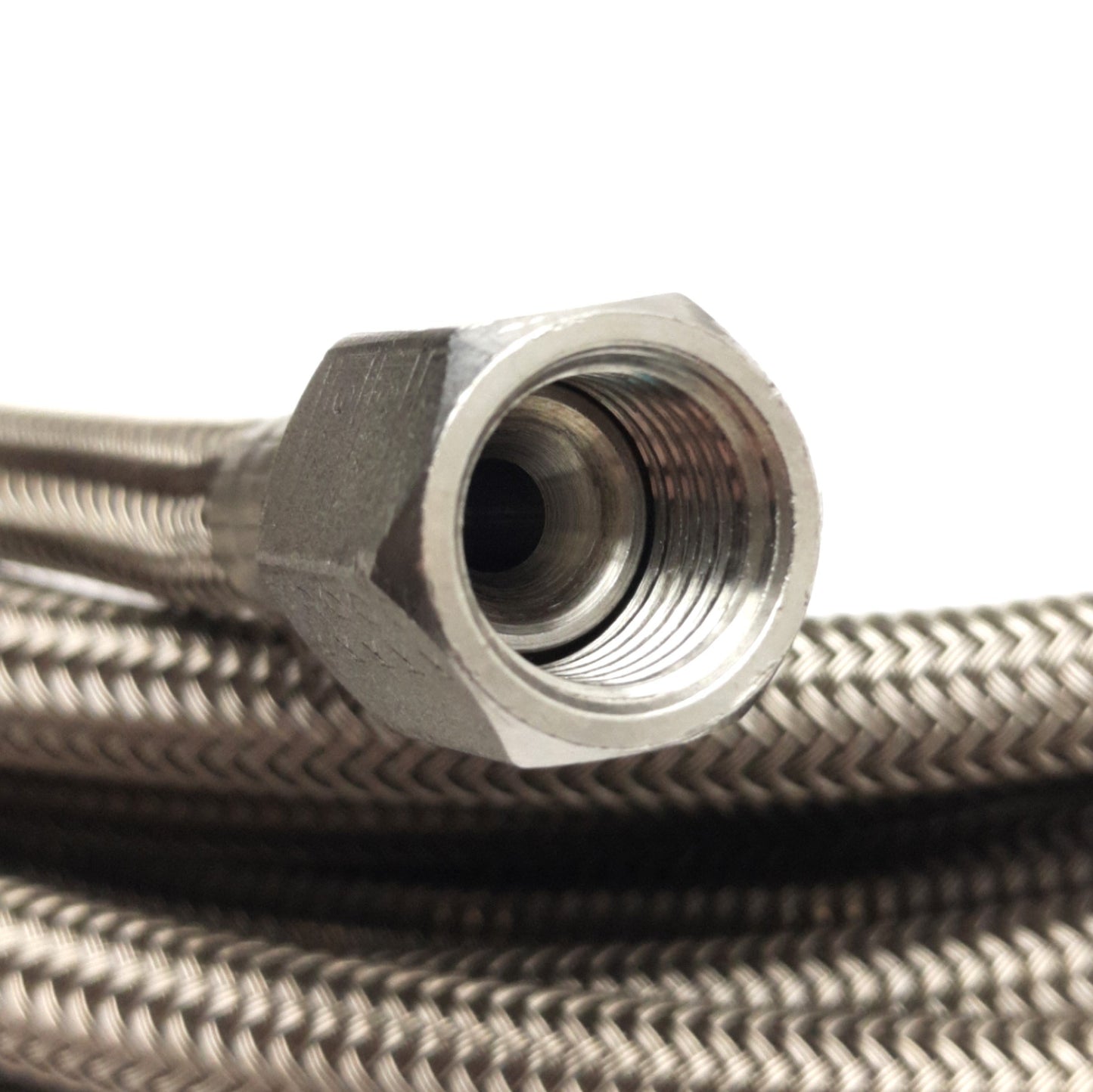 Used JIC Hydraulic Braided Hose Female JIC-4 Connection, 5/16" OD x 24Ft Length