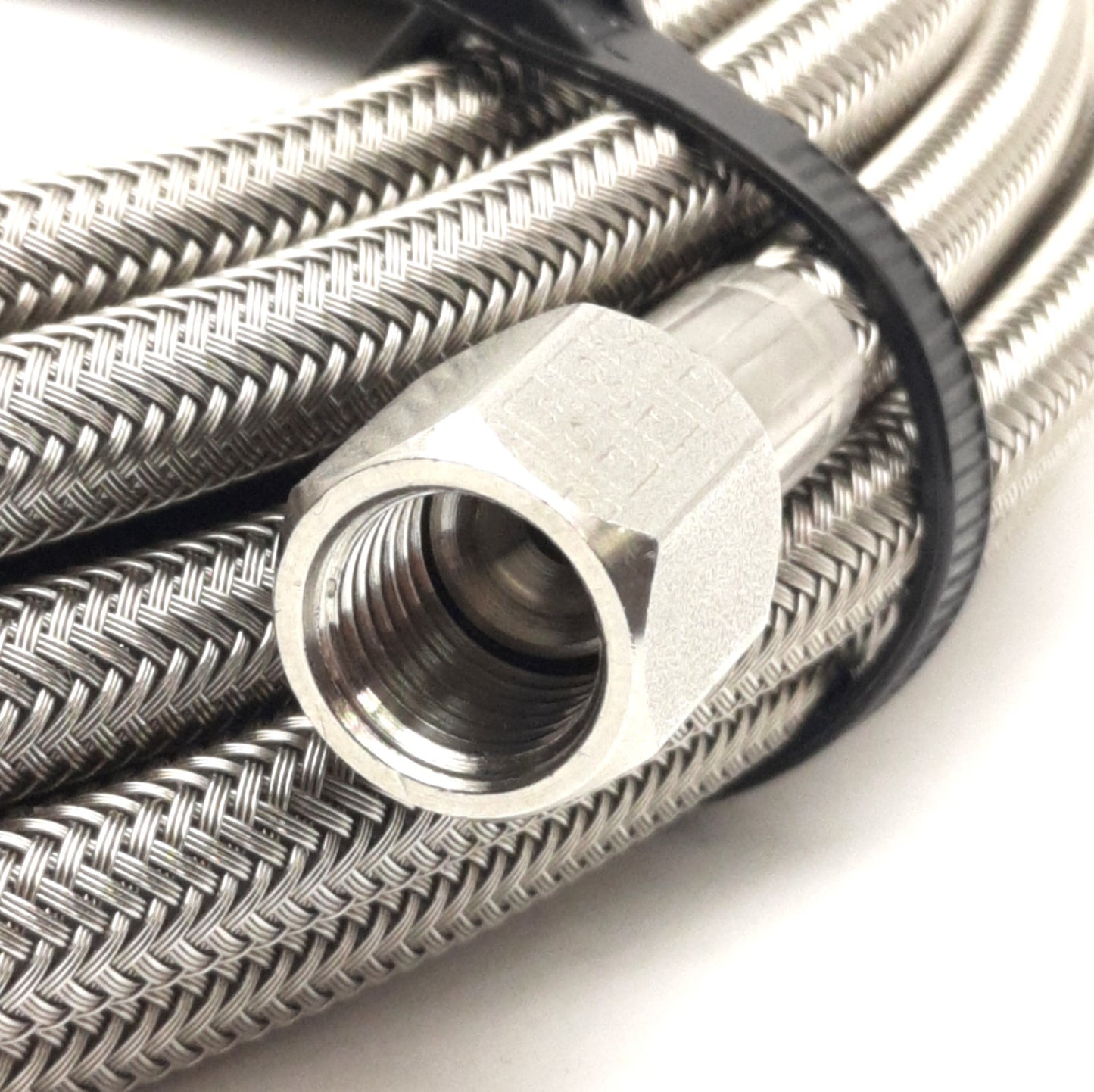 Used JIC Hydraulic Braided Hose Female JIC-4 Connection, 5/16" OD x 24Ft Length