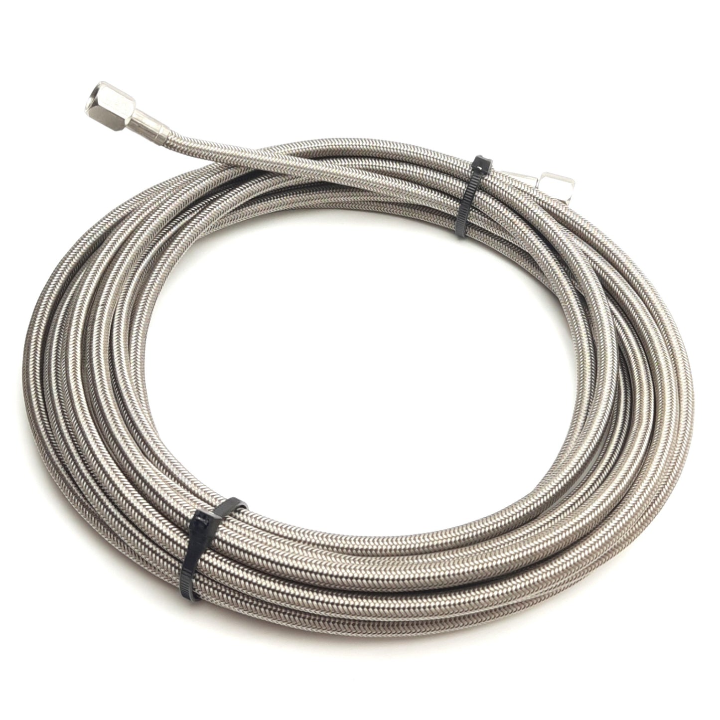 Used JIC Hydraulic Braided Hose Female JIC-4 Connection, 5/16" OD x 24Ft Length