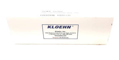 New Kloehn 19539 Pump Syringe For Use With V6 Pump 2.5mL, 1/4-28 UNF-2A PTFE Plunger