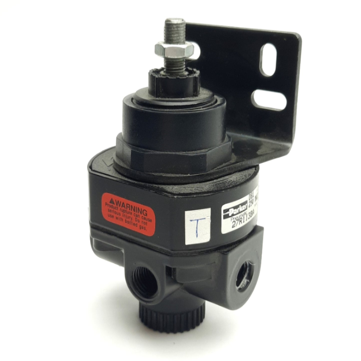 Used Parker 27R113BA Relieving Regulator 1/4" NPT, 125Psig Range, 5.0 SCFM Relief