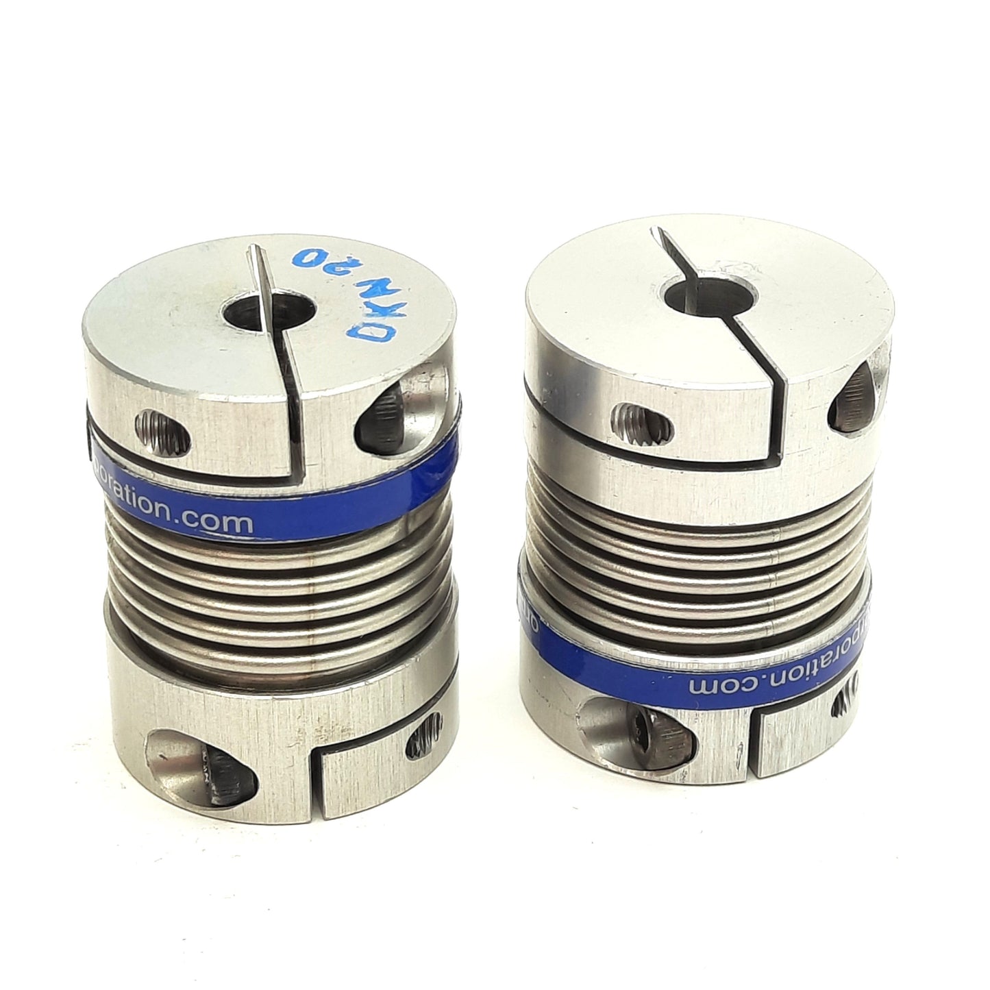 Used Lot of 2 Rimtec DKN 20/32-6-6 Metal Bellows Coupler 32mm Long 25mm OD Ø6mm Bore