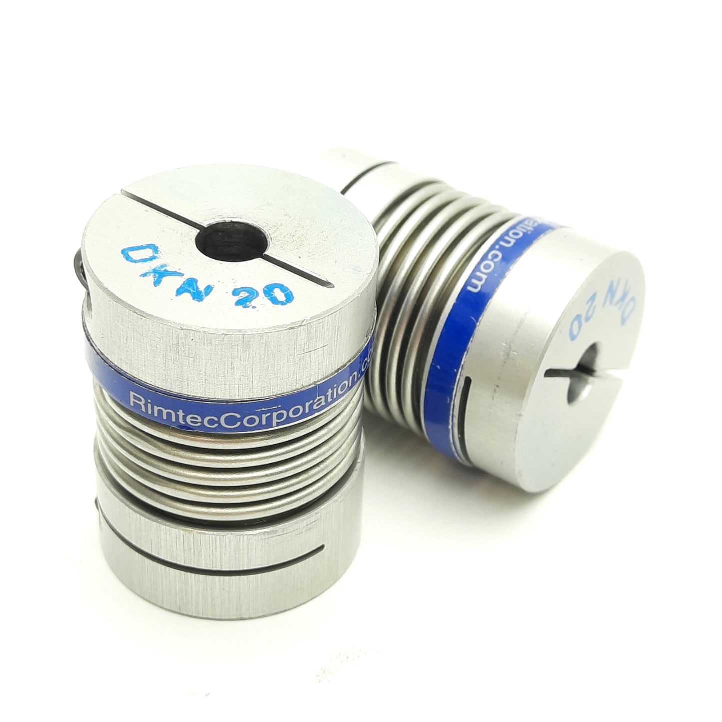 Used Lot of 2 Rimtec DKN 20/32-6-6 Metal Bellows Coupler 32mm Long 25mm OD Ø6mm Bore