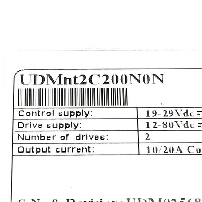 Used ACS Motion Controls UDMnt2C200N0N EtherCAT Dual Axis Drive Module, 10/20A Output