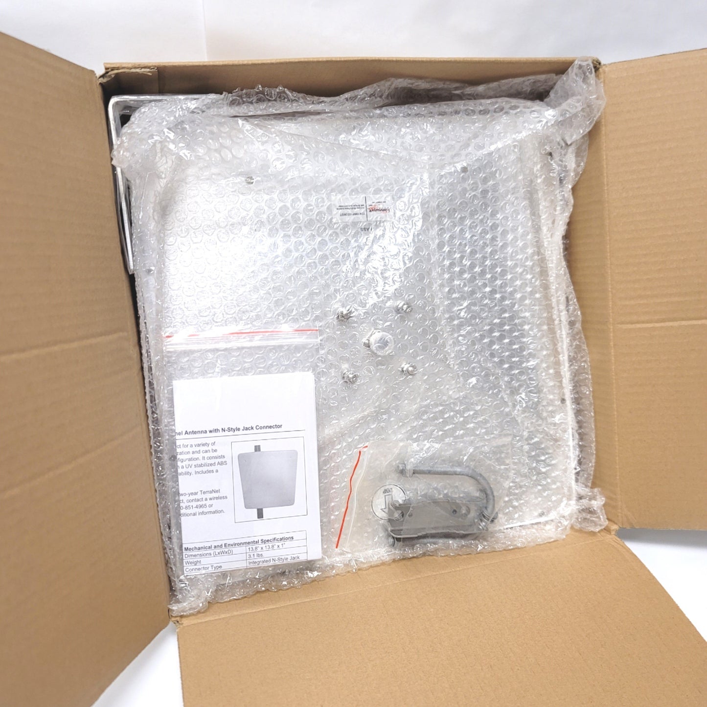 New TerraWave Solutions T24190P10006GT Panel Antenna With N-Style Jack 2.4GHz 19dBi