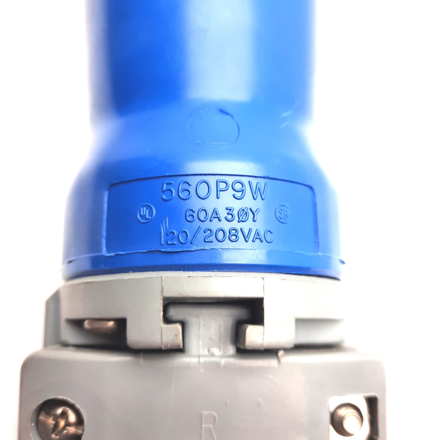 Used Hubbell 560P9W Watertight Connector, 4-Pole 5-Wire, 3 Phase, 120/208VAC 60A