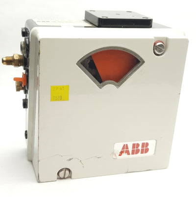 Used ABB AV2320010 Pneumatic Positioner 90° Rotation, 1/2" Drive, 30VDC 150PSI Max