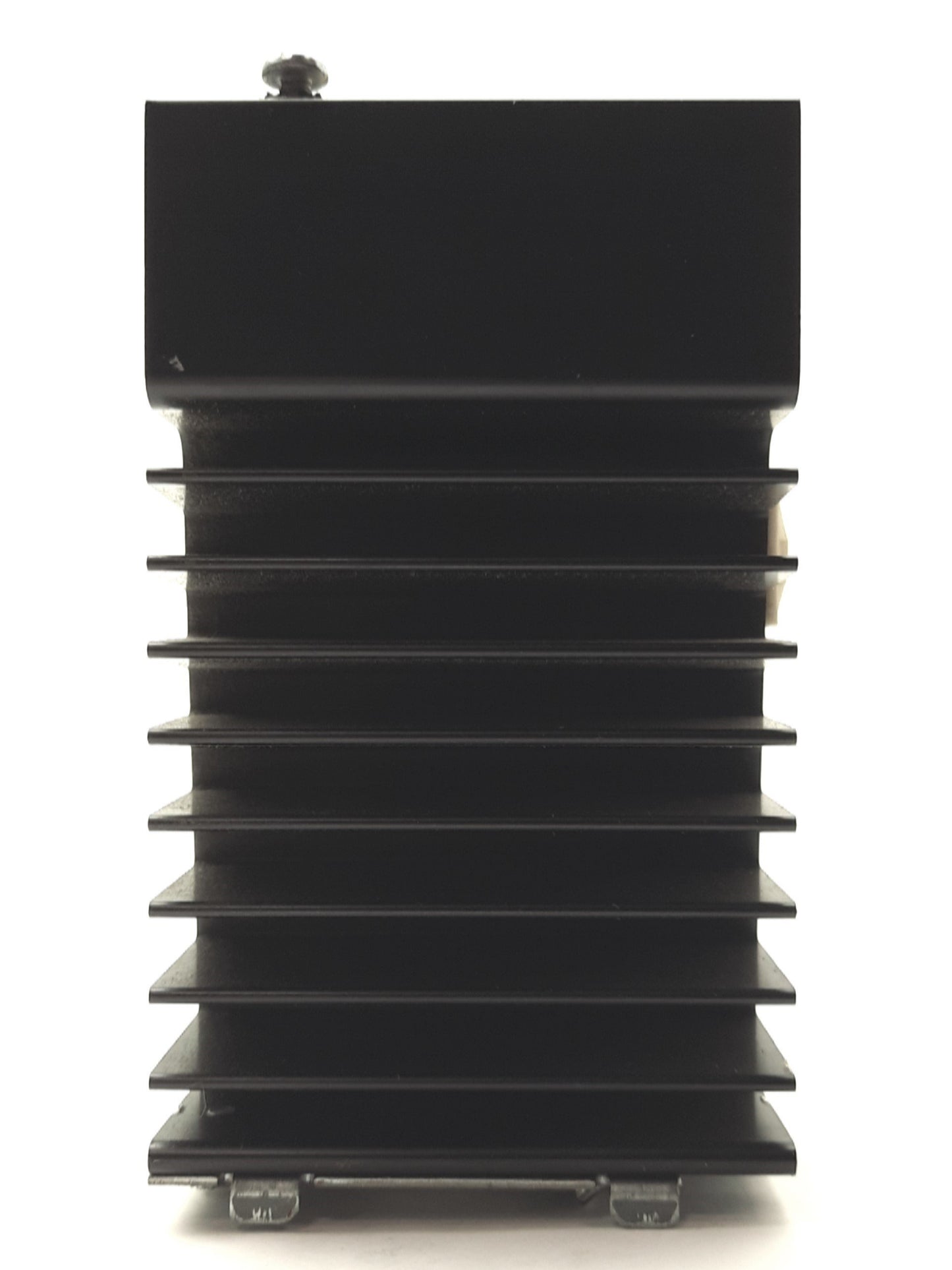 Used Solid State Relay (SSR) Aluminum Heatsink, 5 x 3 x 2 7/8", 2lbs, DIN Rail Mount