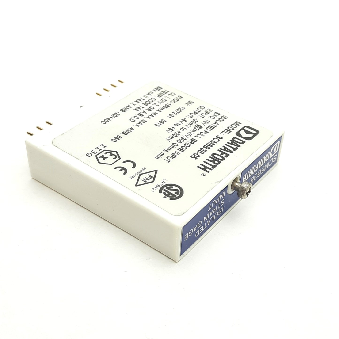 Used Dataforth SCM5B38-05 Strain Gauge Input Module, ±20mV In ±5V Out, 10V @ 2mV/V