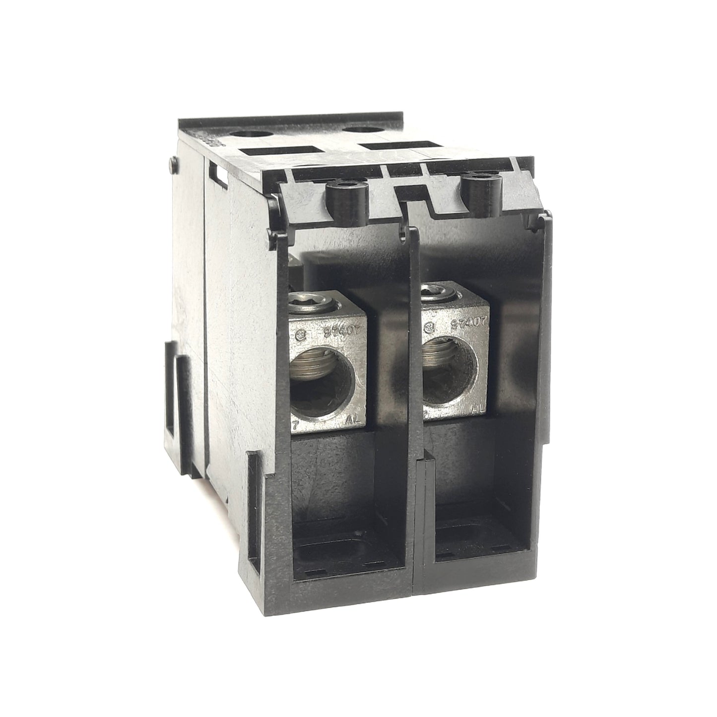 Used Marathon 1322571 Power Distribution Block, 600VAC/DC 175A, 2-Pole, DIN Rail