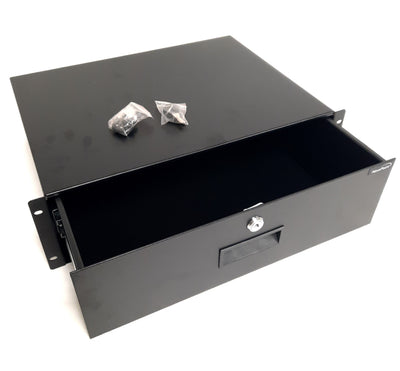 Open box Navepoint 00300544 X00DVJ9MH Lockable Server Cabinet Drawer, 22Lb Capacity, 3U