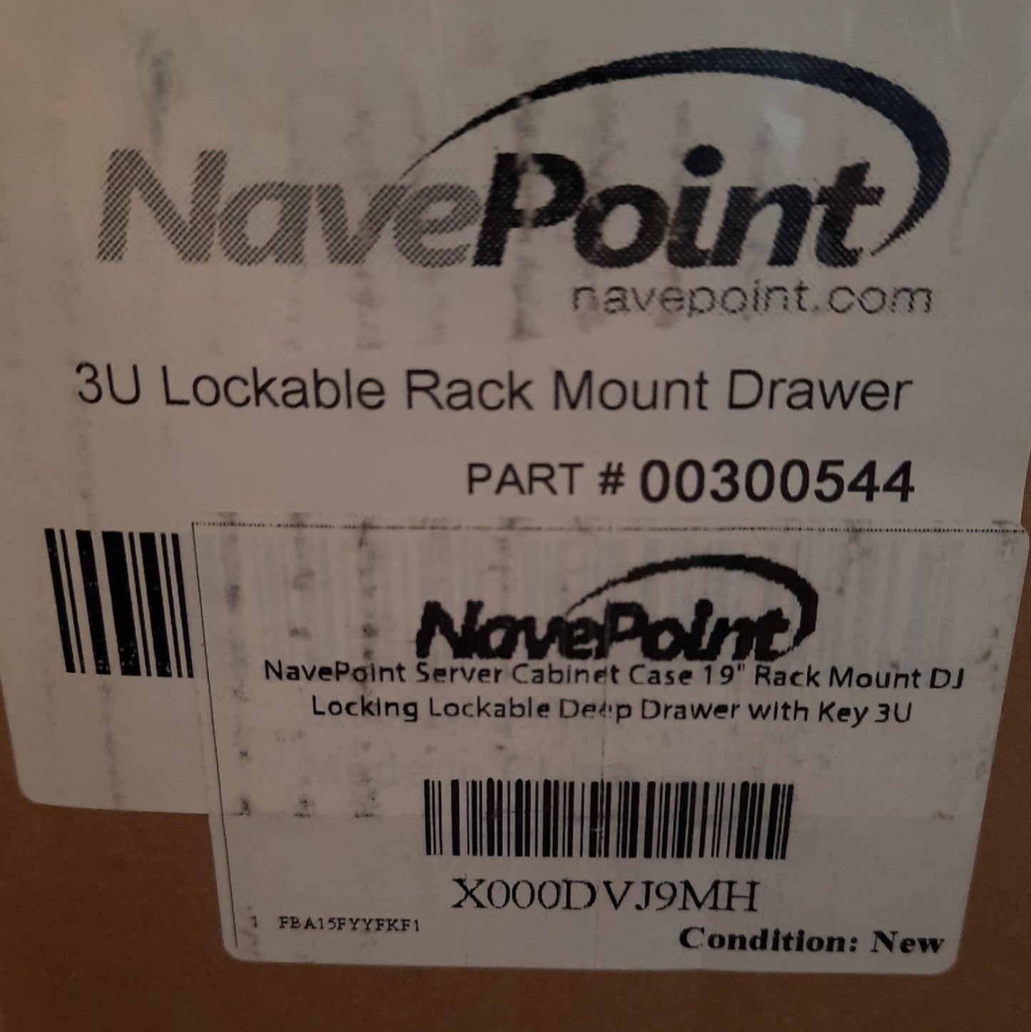 Open box Navepoint 00300544 X00DVJ9MH Lockable Server Cabinet Drawer, 22Lb Capacity, 3U