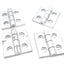 Used Lot of 4 WI-30L 4 Hole Hinge 30 Series 58mm x 60mm