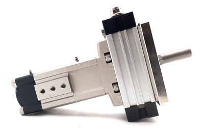 New SMC MRQFS32-5CA-A73L-XN Rotary Cylinder Flange Mount, 5mm Stroke, 80-100°