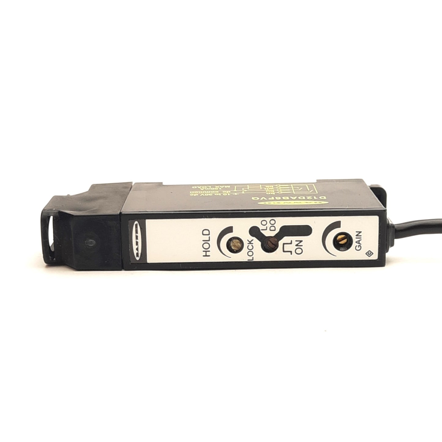 Used Banner Engineering D12DAB6FVQ AC-Coupled Fiber Sensor 10-30VDC 60mA, 1NPN + 1PNP