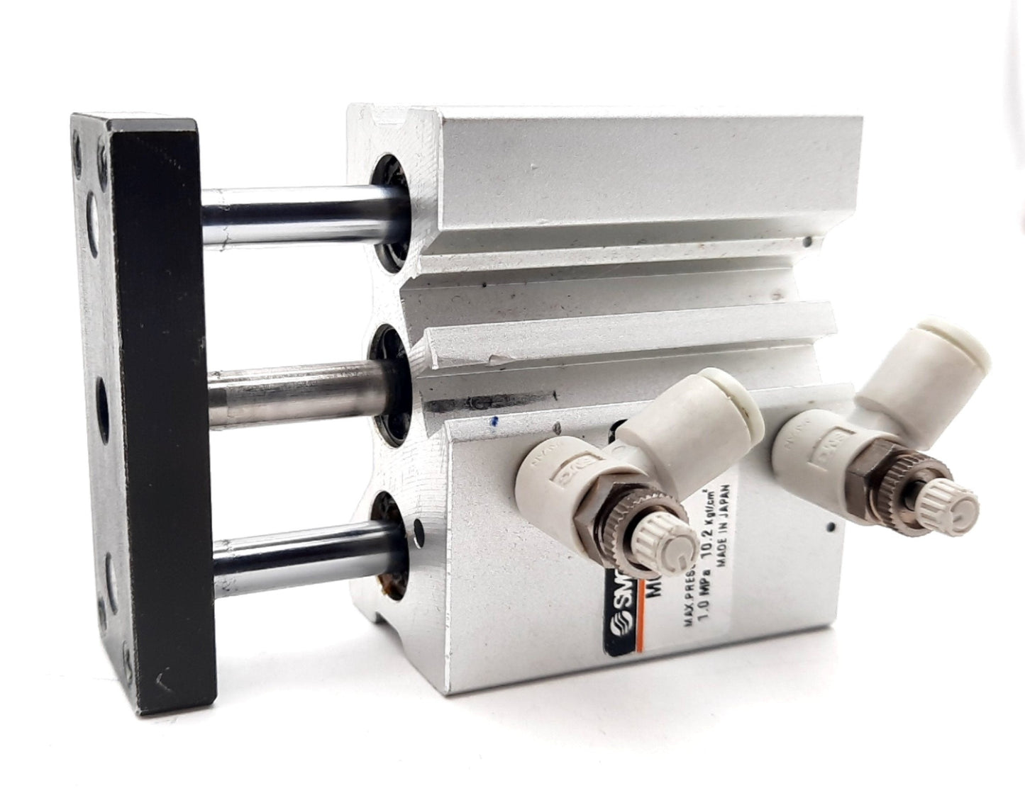 Used SMC MGQL12-20 Guided Cylinder 145Psi, 12mm Bore, 20mm Stroke