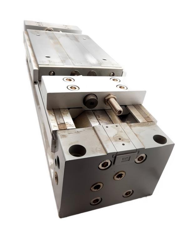 Used SMC MY1C63-100L Rodless Guided Cylinder 63mm Bore, 100mm Stroke, 0.8 MPa