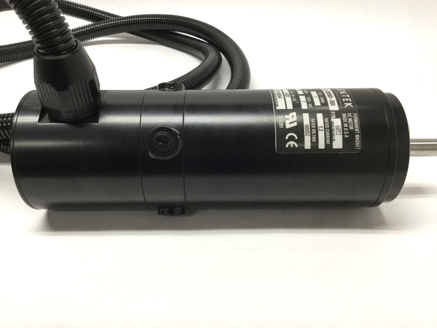 Used Glentek GM3340-22 Permanent Magnet DC Servo Motor, 3500RPM, 180VDC, 10.6 in-lb
