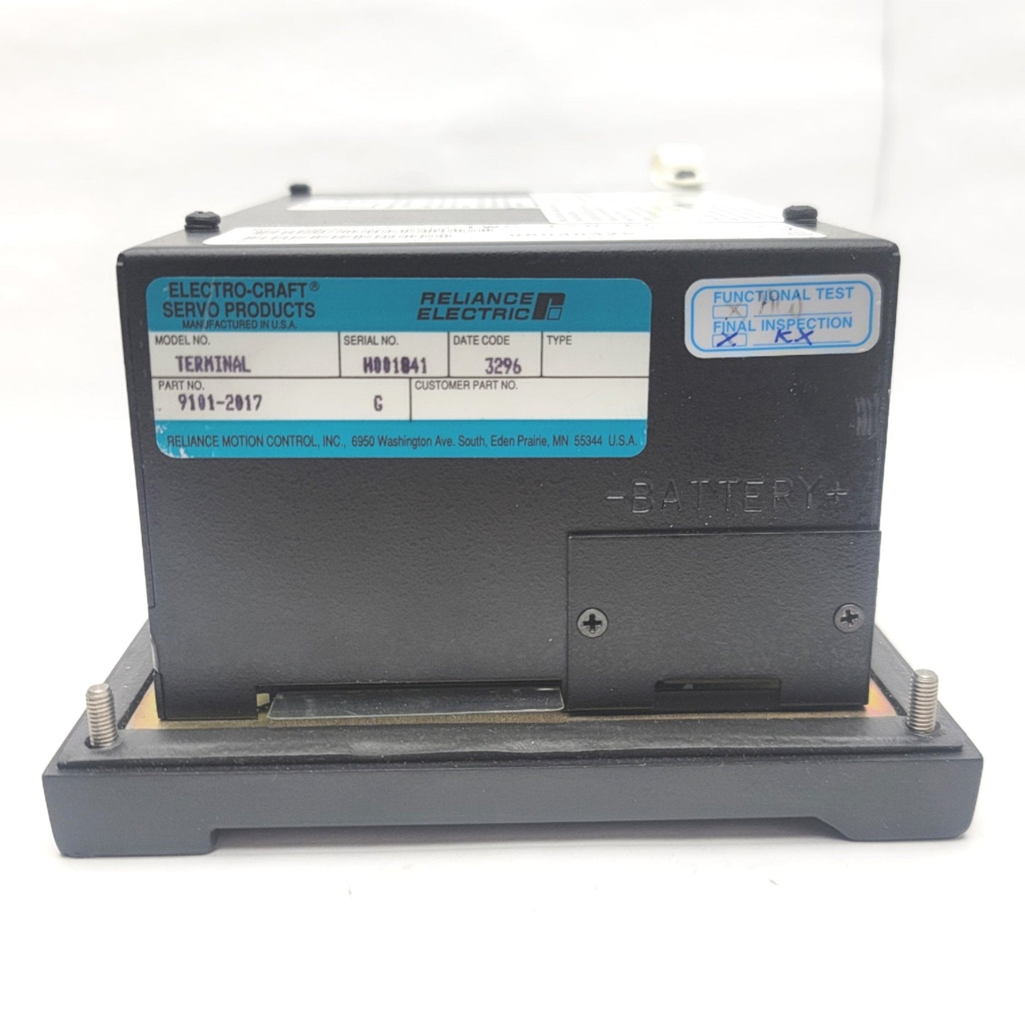 Used Electro Craft 9101-2017 Operator Interface Terminal For Steeger K80/16-72/89