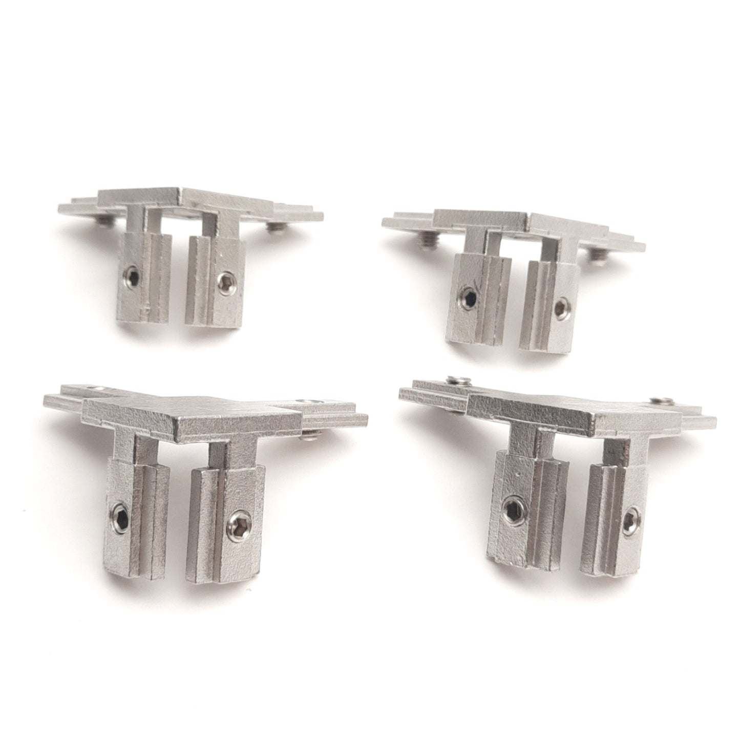 Used Lot of 4 Misumi SHBLBCB6 Blind Corner Brackets 6-Series, M6 Thread, 3-Way