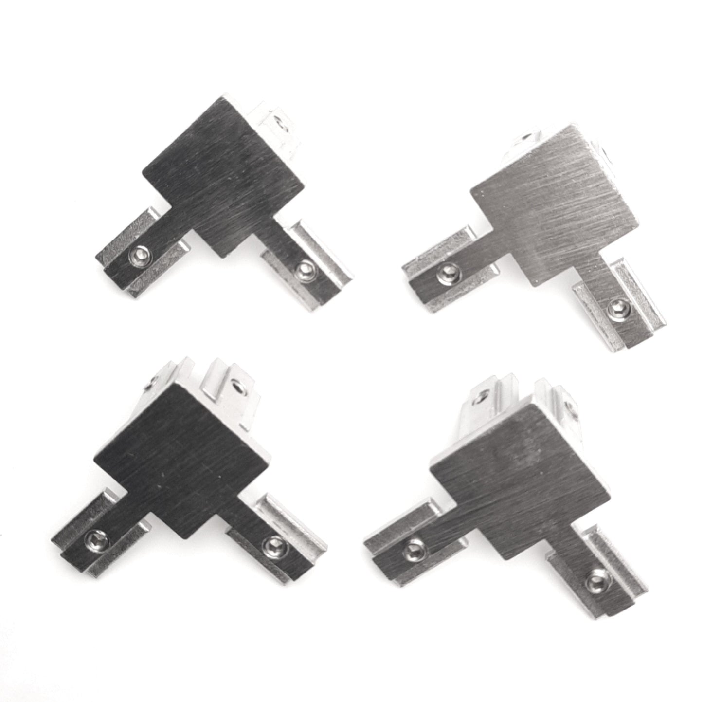 Used Lot of 4 Misumi SHBLBCB6 Blind Corner Brackets 6-Series, M6 Thread, 3-Way