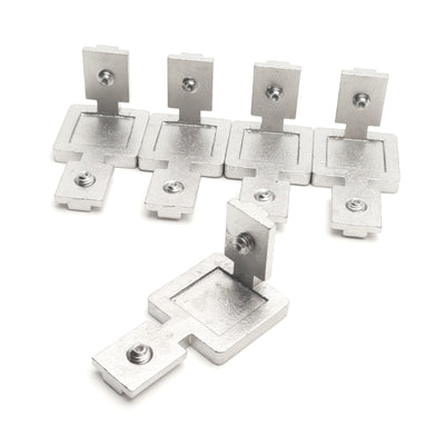 Used Lot of 5 Misumi SHBLBCA6 Blind Corner Brackets 6-Series, M6 Thread, Two-Way