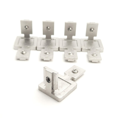 Used Lot of 5 Misumi SHBLBCA6 Blind Corner Brackets 6-Series, M6 Thread, Two-Way