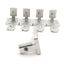 Used Lot of 5 Misumi SHBLBCA6 Blind Corner Brackets 6-Series, M6 Thread, Two-Way