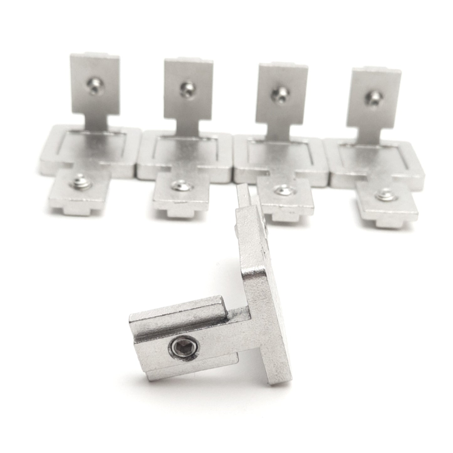 Used Lot of 5 Misumi SHBLBCA6 Blind Corner Brackets 6-Series, M6 Thread, Two-Way
