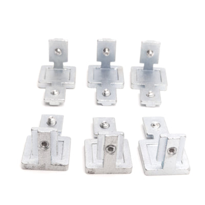 Used Lot of 6 Misumi HBLBCA6 Blind Corner Brackets 6-Series, M6 Thread, 2-Way