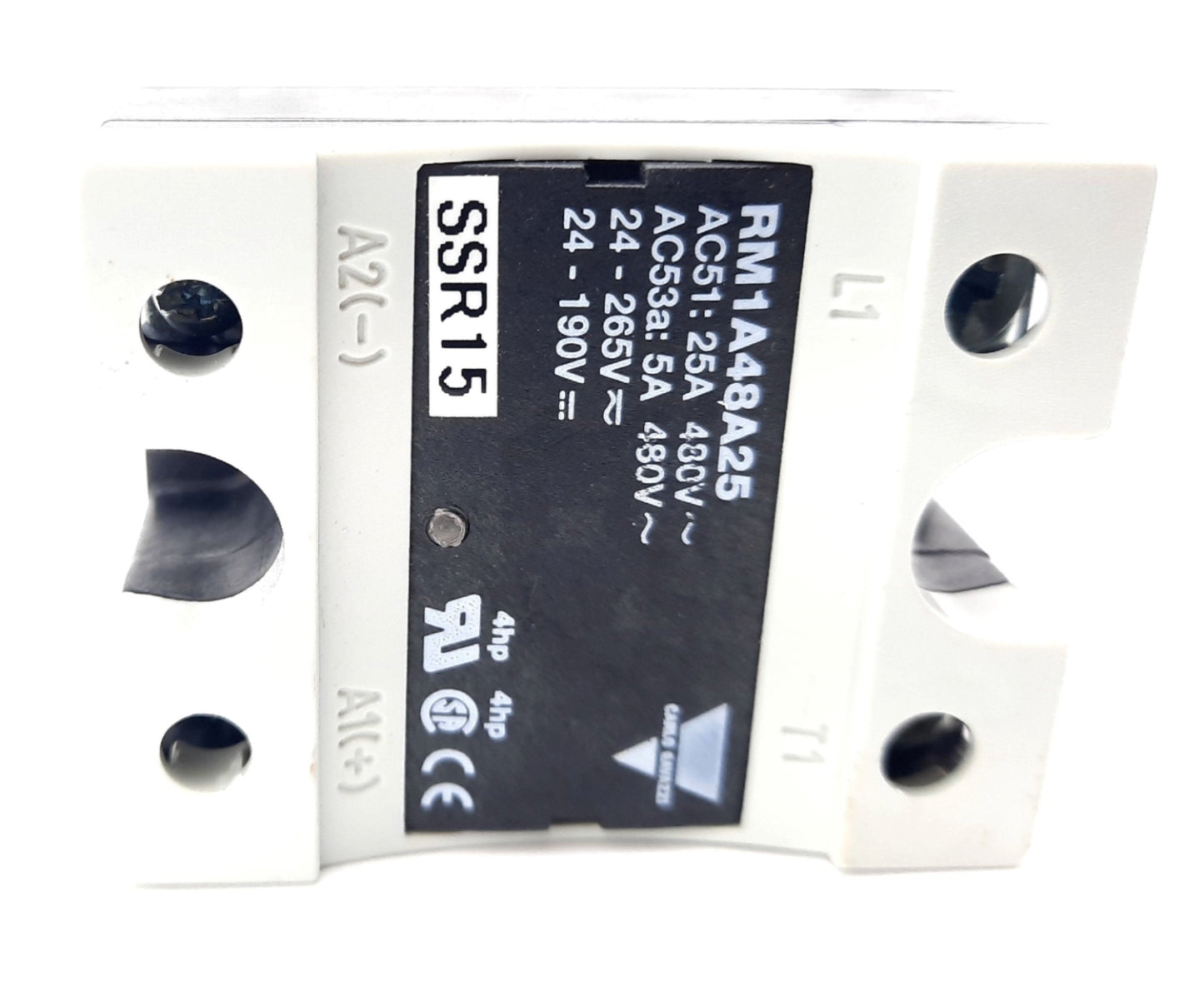 Used Lot of 2 Carlo Gavazzi RM1A48A25 Solid State Relay SPST N.O. 20-280VAC 22-48VDC