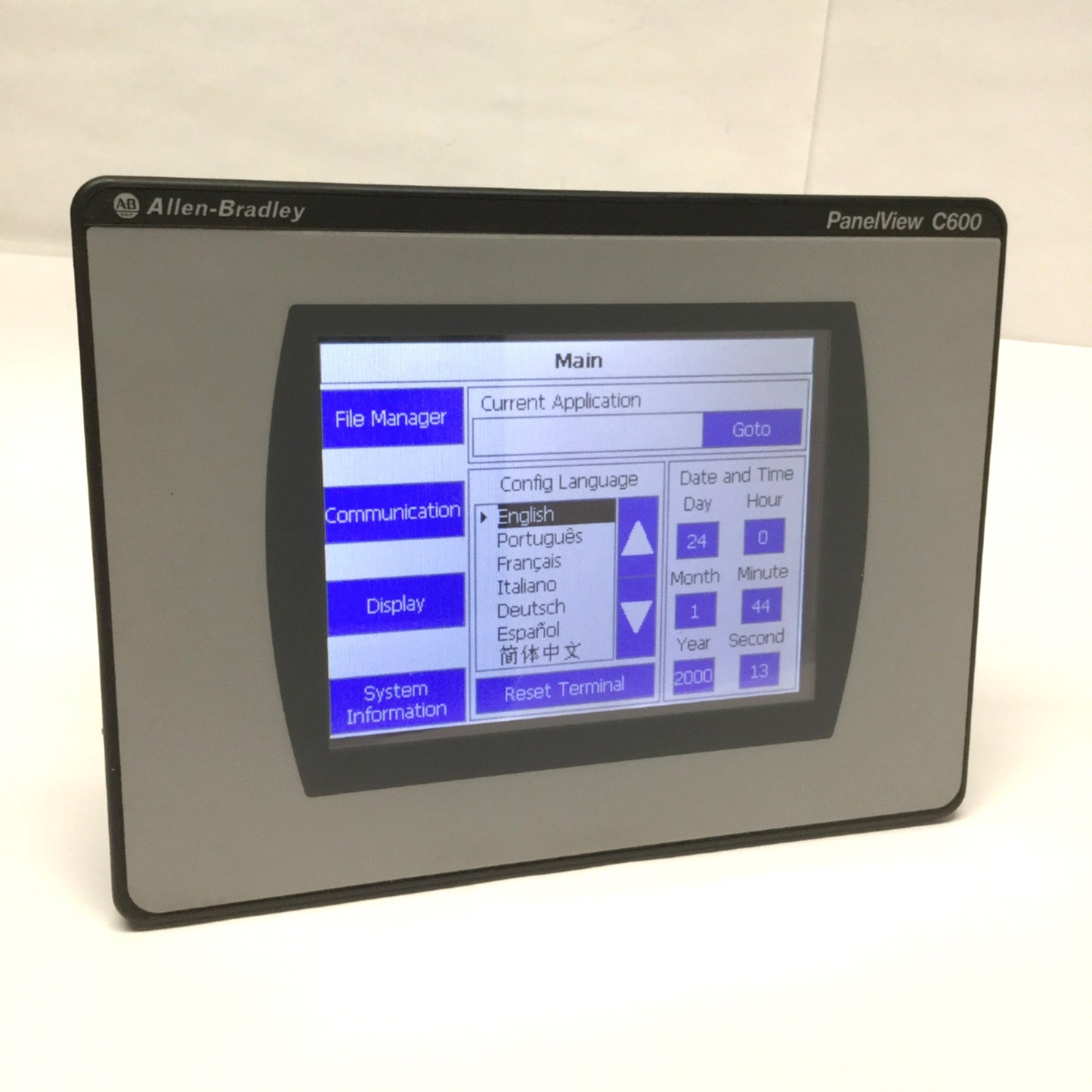 Used Allen Bradley 2711C-T6T PanelView C600 Touch Screen HMI Graphic Display 5.7" 24V