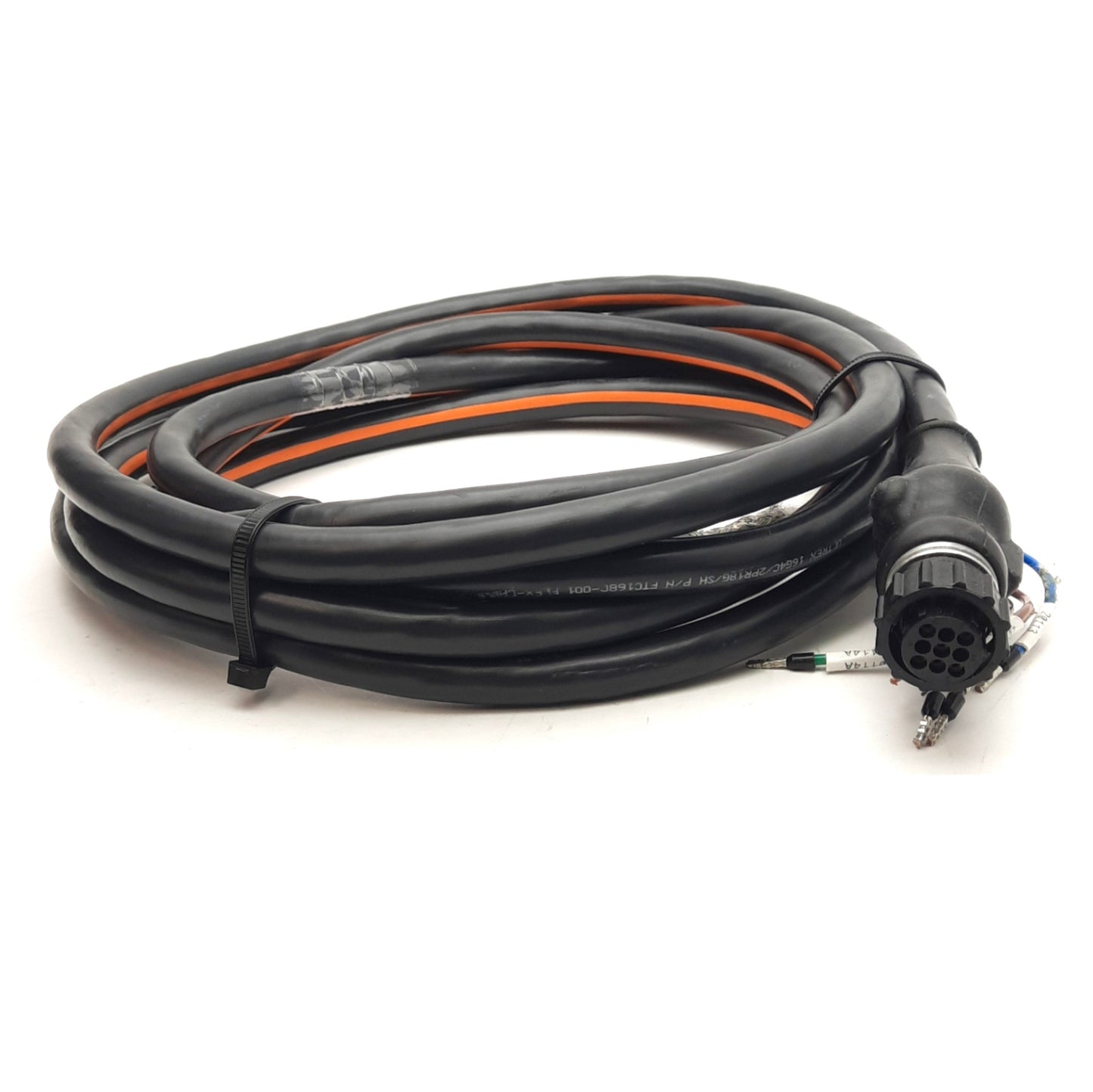 Used Flex-Cable FC-CPBM6DF-16-M004 Motor Power/Brake Cable 9-Pin to Flying Leads, 4m
