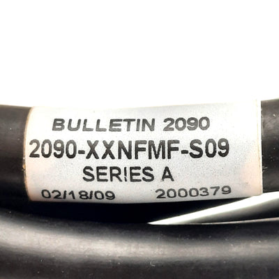 Used Allen Bradley 2090-XXNFMF-S09 Motor Feedback Cable, 17-Pin to Flying Leads, 2m