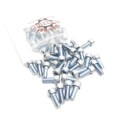 Used Lot of 50 CBM8-20 Plated Hex Socket Head Capped Screws, M8x1.25 x 20mm Length