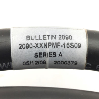Used Allen Bradly 2090-XXNPMF-16S09 Motor Power Cable, 9-Pin to Flying Leads, 2m