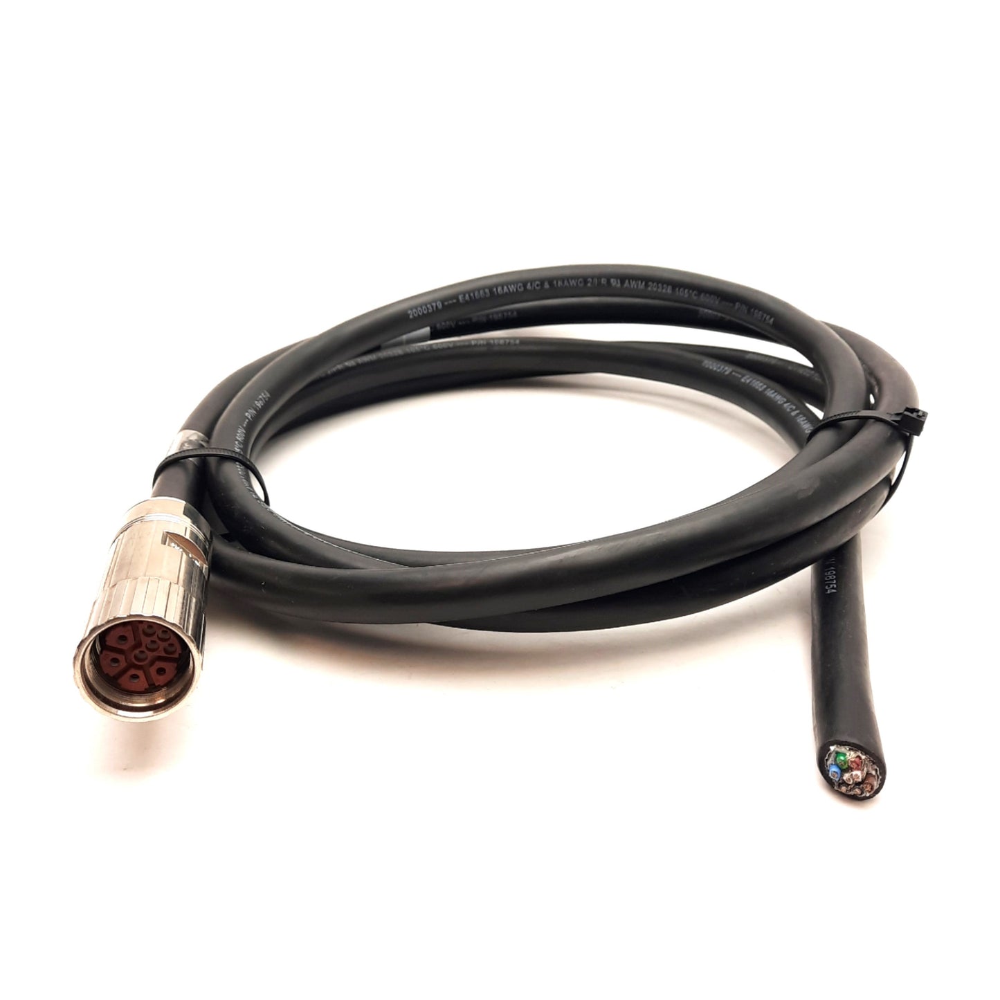 Used Allen Bradly 2090-XXNPMF-16S09 Motor Power Cable, 9-Pin to Flying Leads, 2m