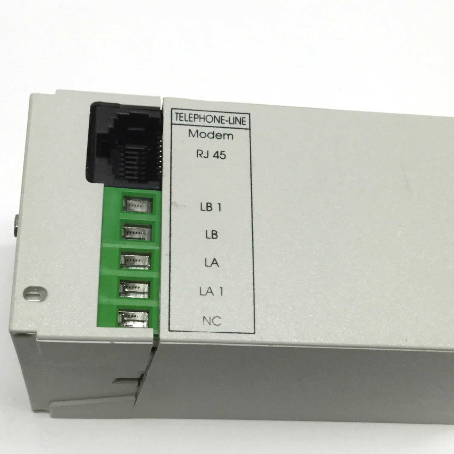Used Insys Industrial DIN Rail Mount 56K Modem 9-Pin RS-232, RJ45, 10-80VDC